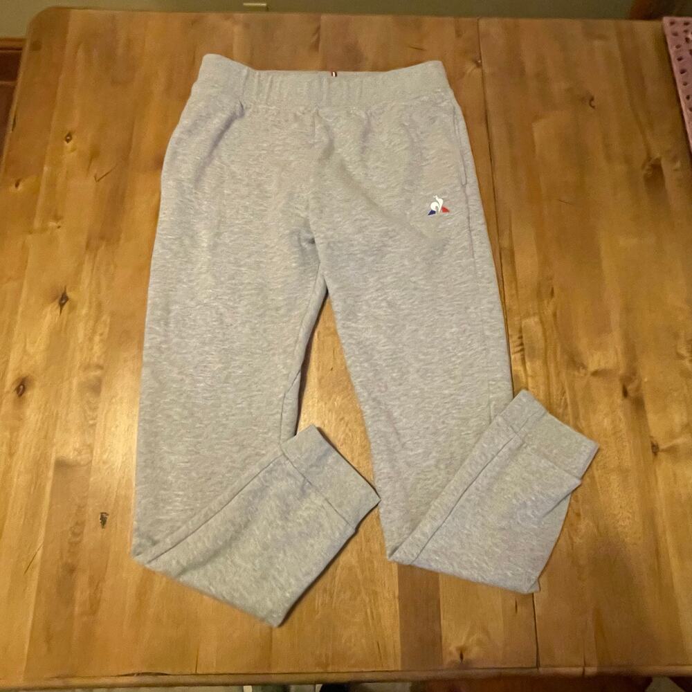 Le Coq Sportif Grey Joggers Sweatpants Cotton Size L
